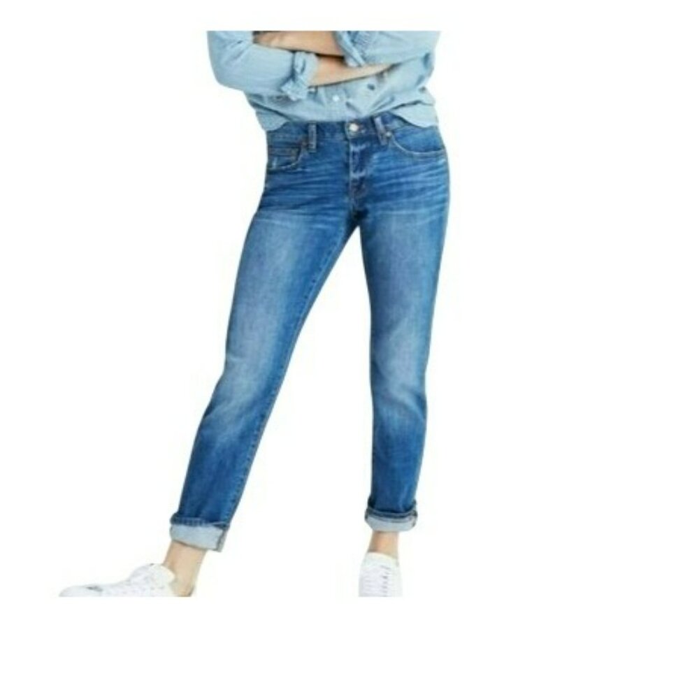 Madewell Womens Boy Jeans Size 27 High-Rise Medium Wash 100% Cotton